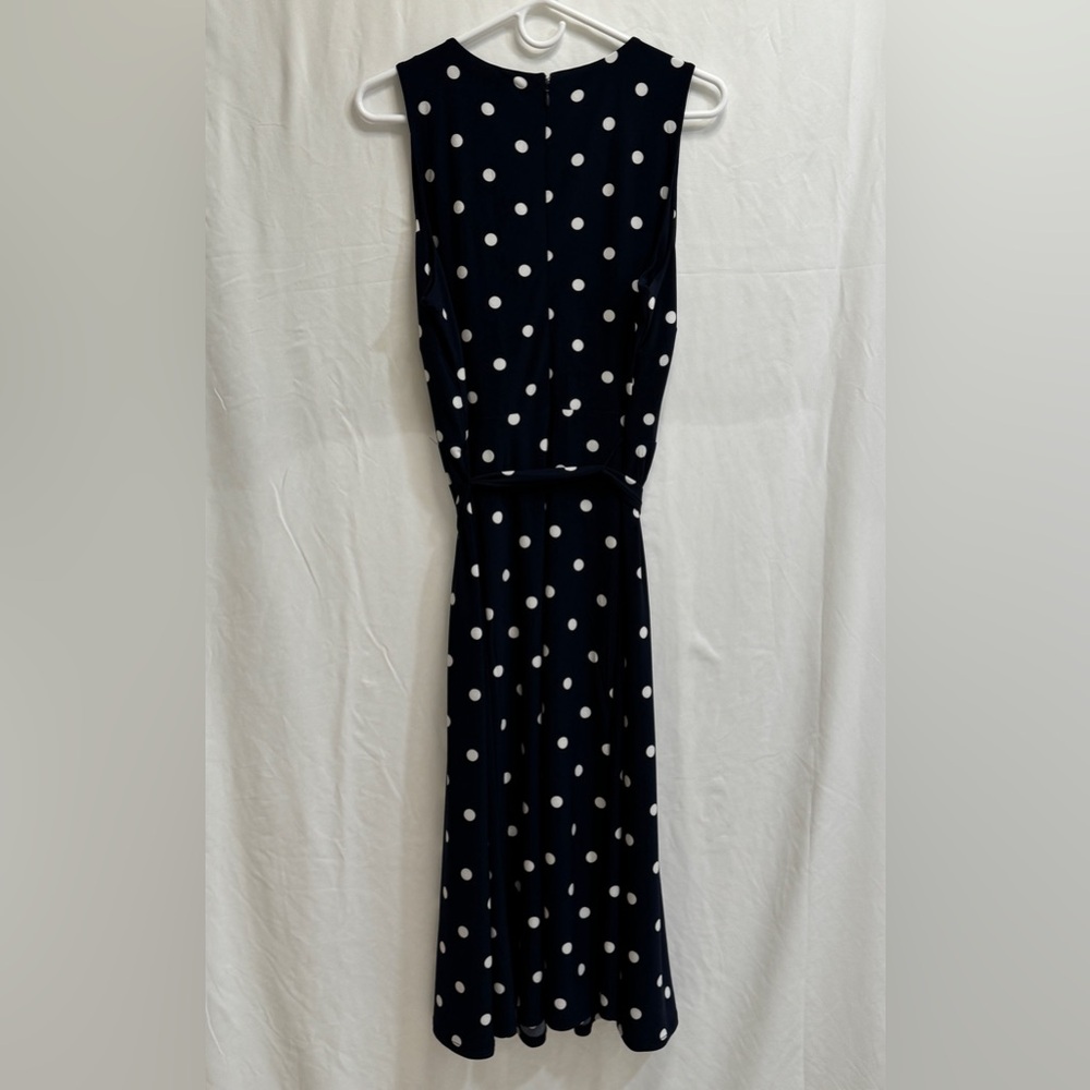 Anne Klein polka dot black and white dress